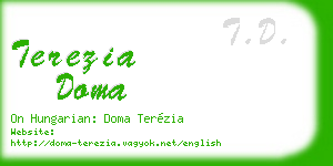 terezia doma business card